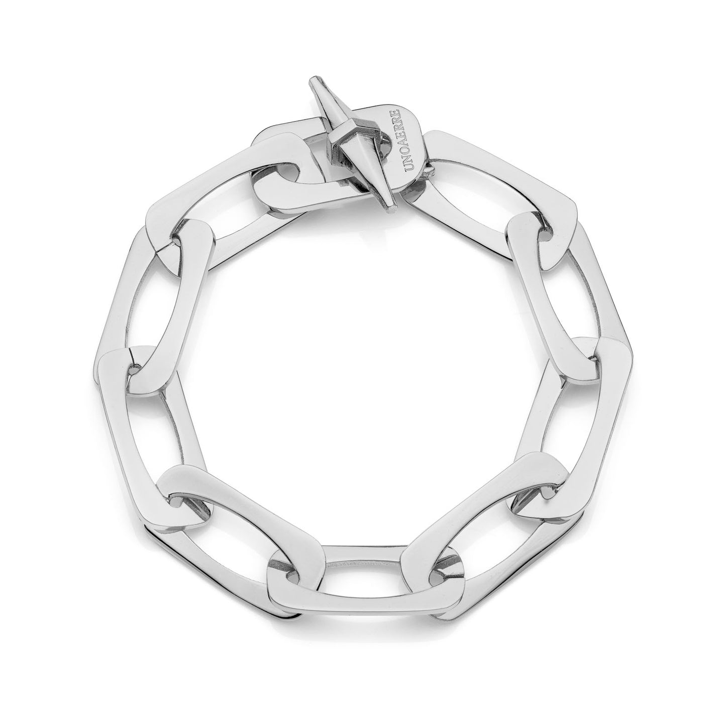 UNOAERRE - Bracciale catena quadra argentato