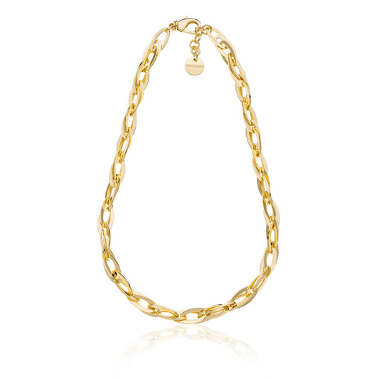 UNOAERRE - Collana catena navette dorata