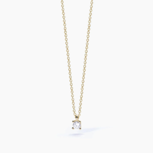 MABINA -Girocollo da donna in argento placcato oro con zircone