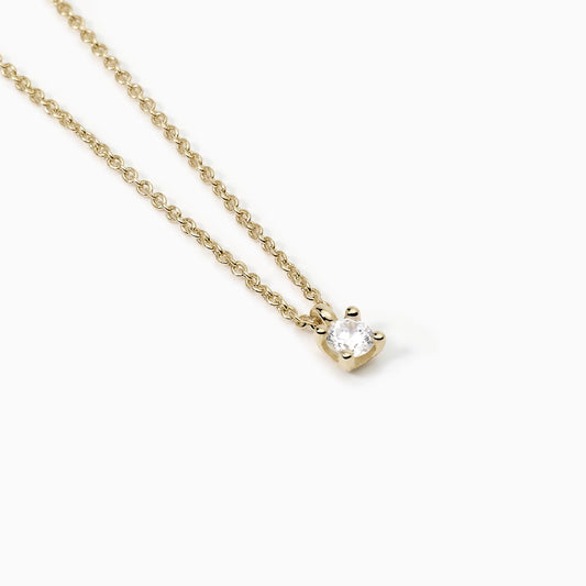 MABINA -Girocollo da donna in argento placcato oro con zircone