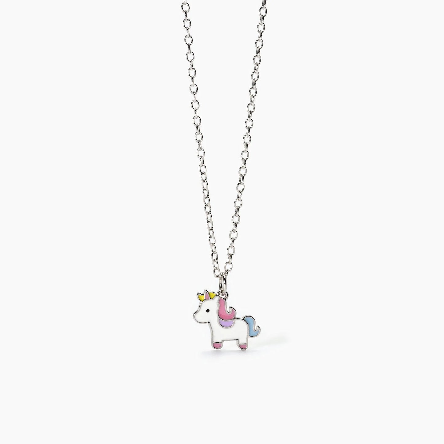 MABINA JUNIOR - Girocollo per bambina in argento con unicorno smaltato