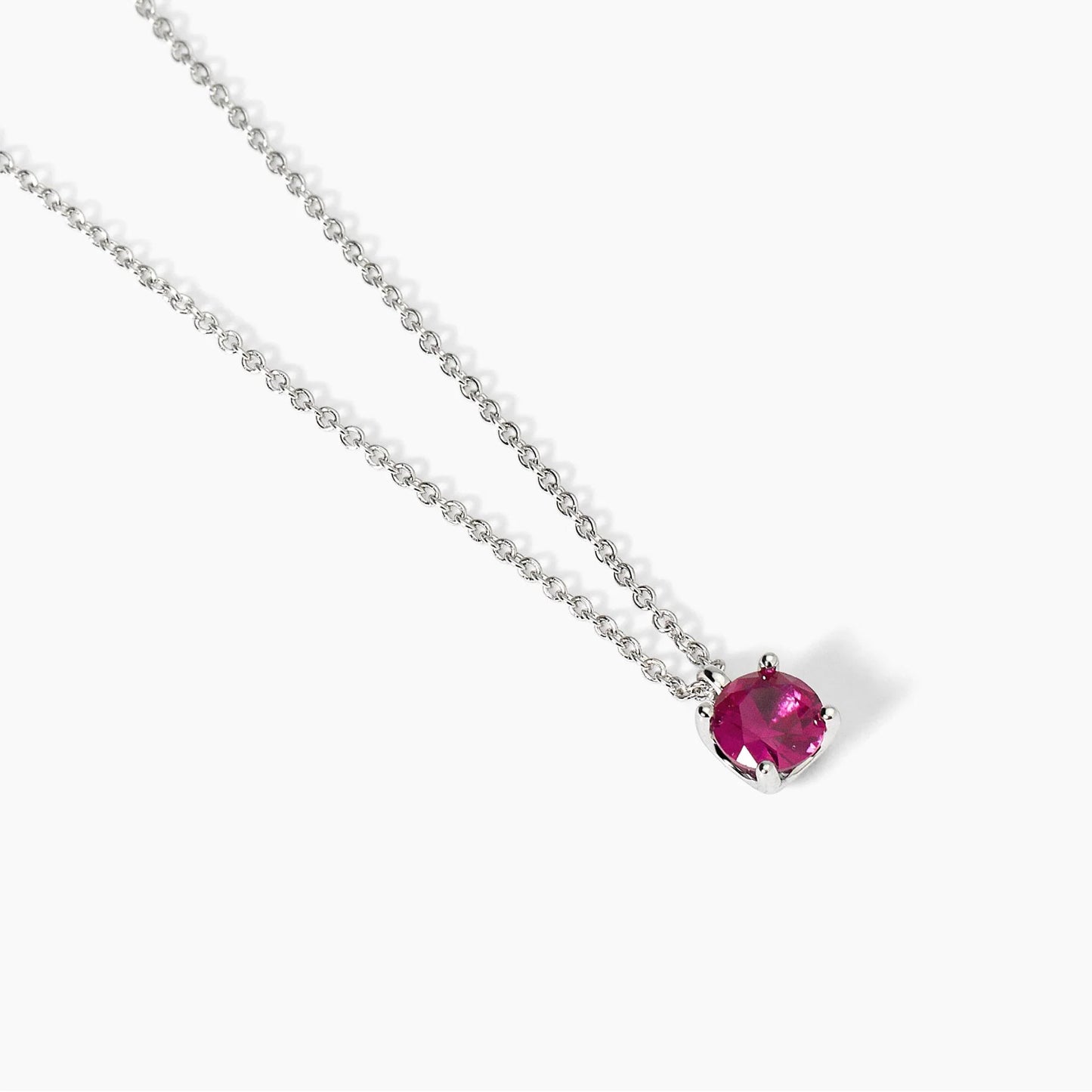 MABINA -Girocollo in argento con rubino sintetico