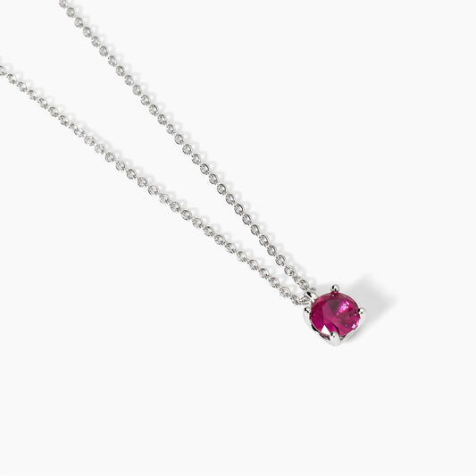 MABINA -Girocollo in argento con rubino sintetico