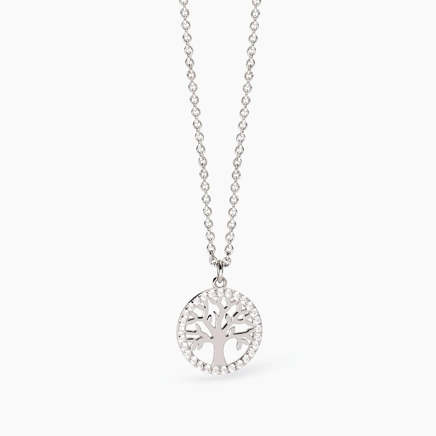 MABINA -Girocollo in argento con albero della vita e zirconi