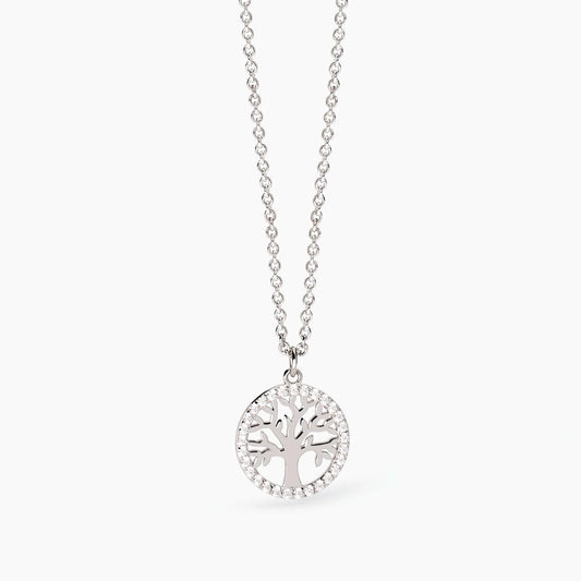 MABINA -Girocollo in argento con albero della vita e zirconi