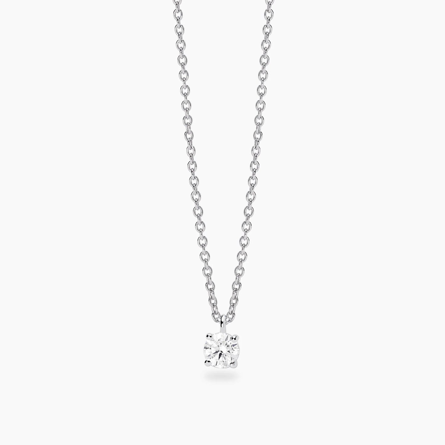 MABINA MY DIAMOND - Girocollo punto luce con diamante lab-grown 0,25 carati
