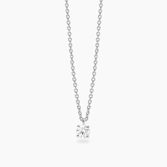 MABINA MY DIAMOND - Girocollo punto luce con diamante lab-grown 0,25 carati