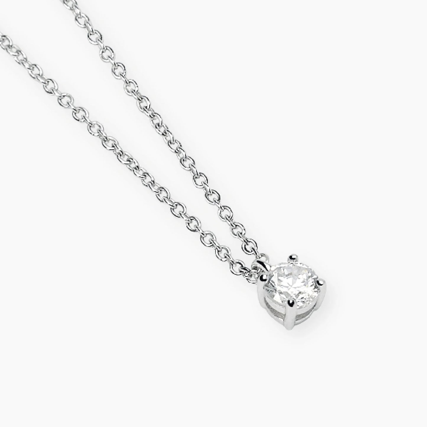 MABINA MY DIAMOND - Girocollo punto luce con diamante lab-grown 0,25 carati