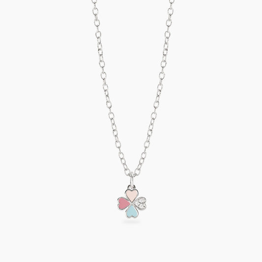 MABINA JUNIOR -Bracciale bambina con quadrifoglio smaltato