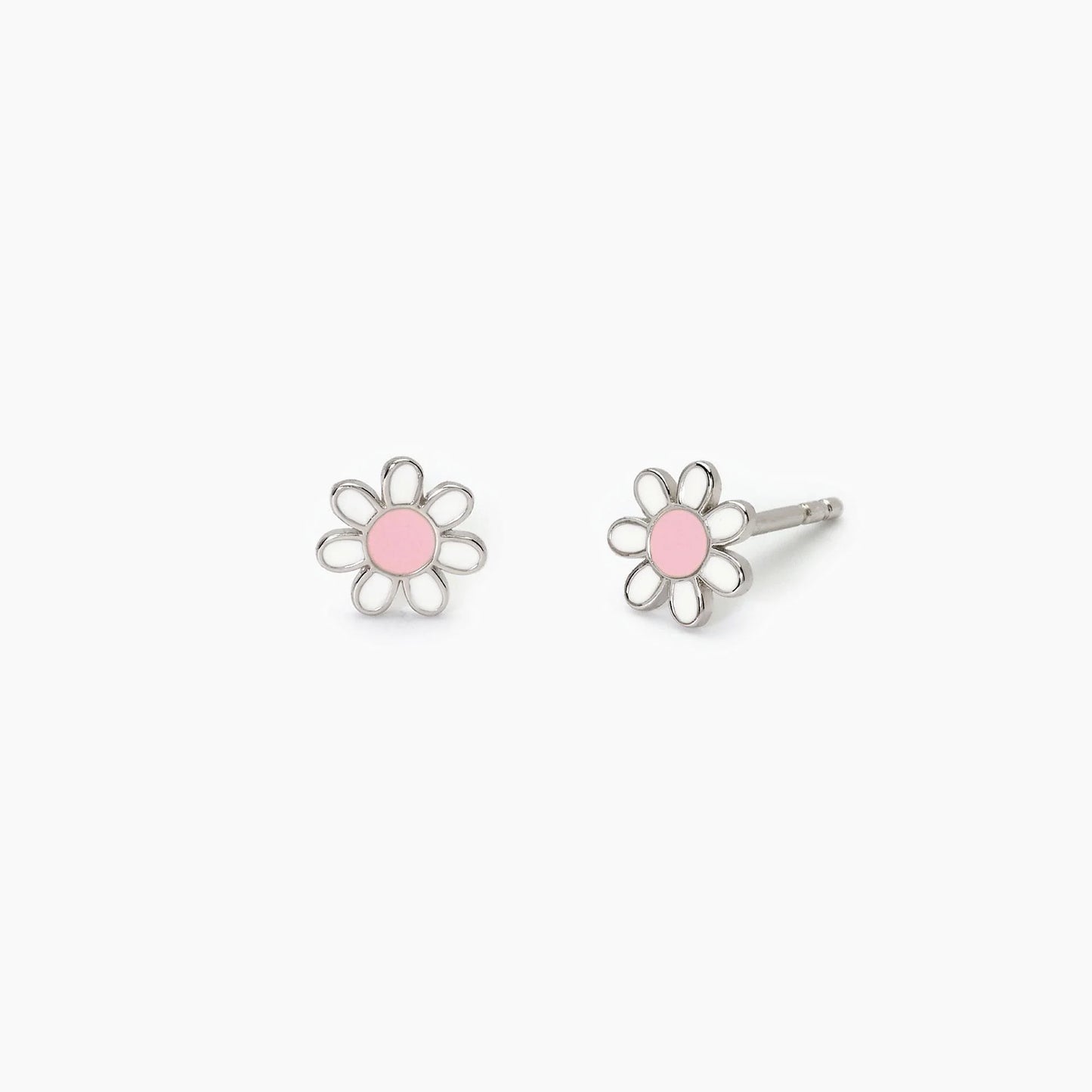 MABINA JUNIOR - Orecchini in argento per bambina con margheritina
