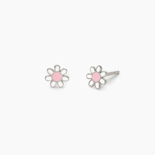 MABINA JUNIOR - Orecchini in argento per bambina con margheritina