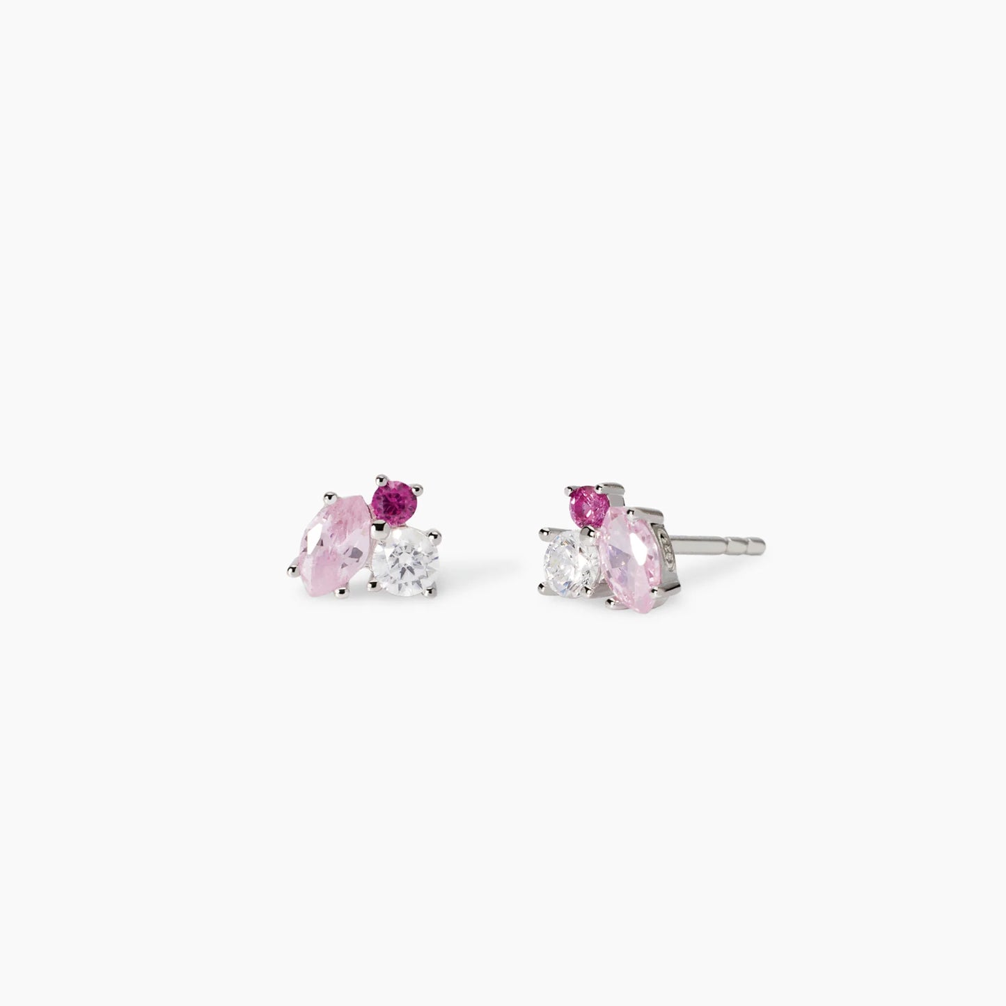 MABINA -Orecchini a lobo multicolor rosa