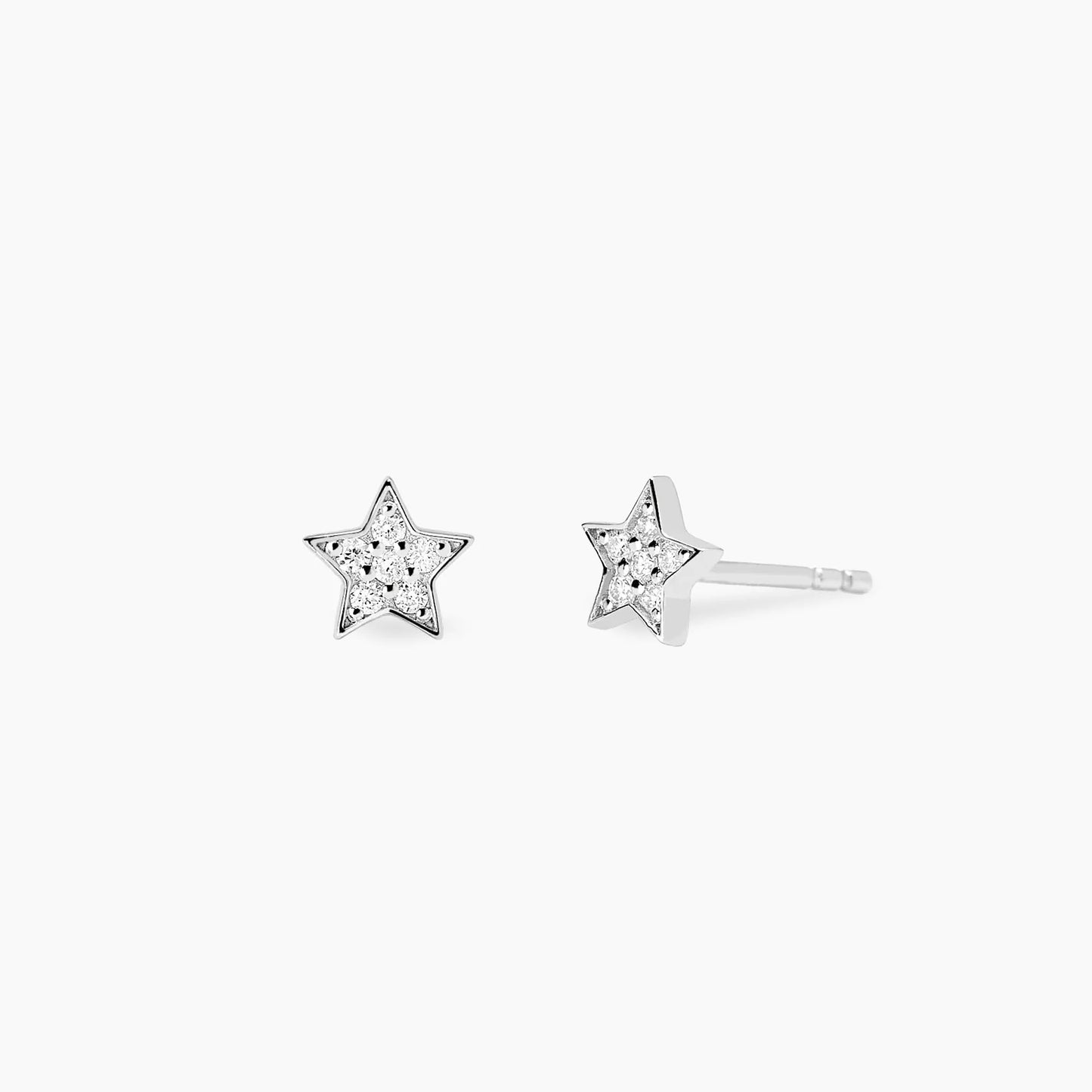 MABINA MY DIAMOND - Orecchini stella con diamanti lab-grown 0,015 carati