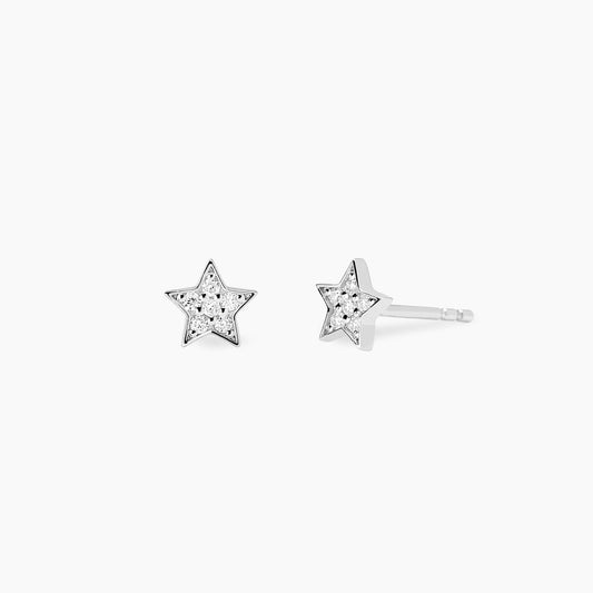 MABINA MY DIAMOND - Orecchini stella con diamanti lab-grown 0,015 carati