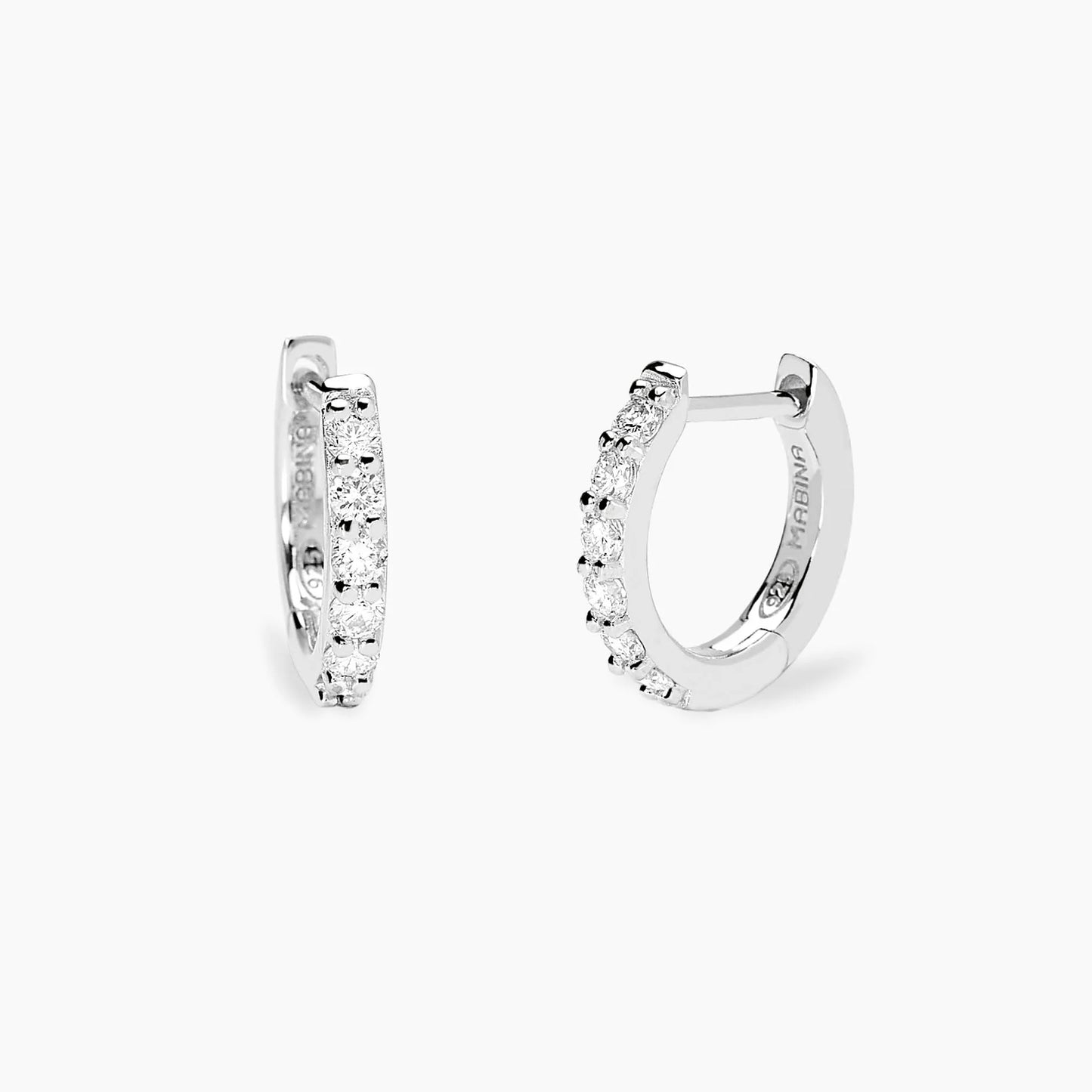 MABINA MY DIAMOND - Orecchini a cerchio con diamanti lab-grown 0,030 carati
