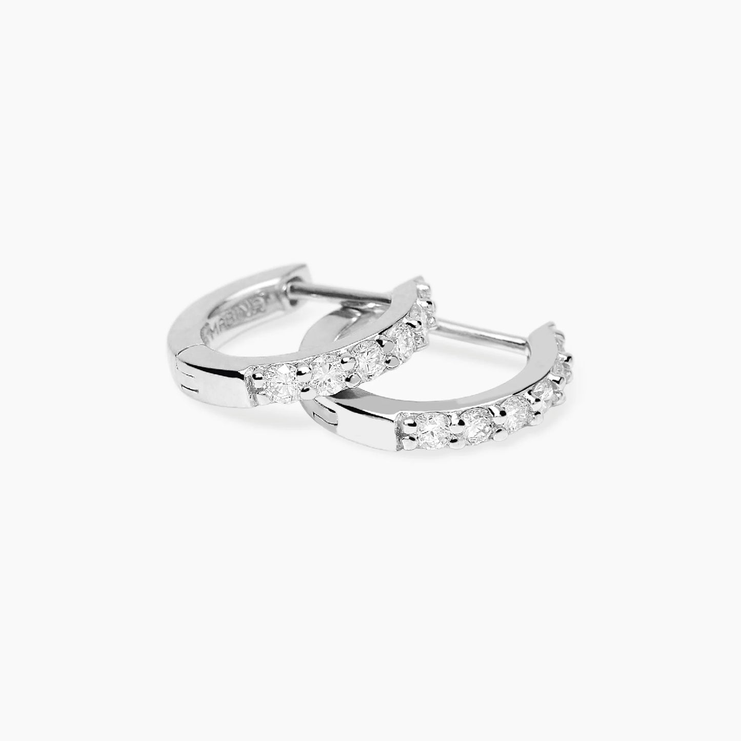 MABINA MY DIAMOND - Orecchini a cerchio con diamanti lab-grown 0,030 carati