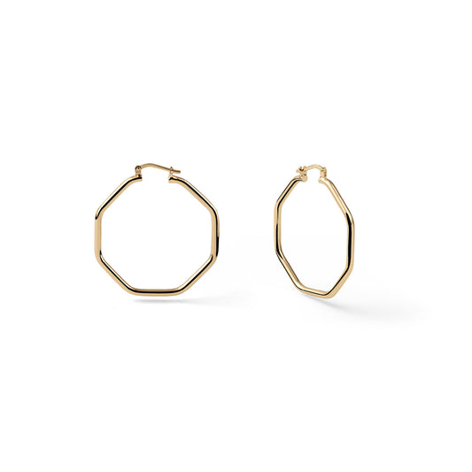 UNOAERRE - Orecchini a cerchio ottagonale