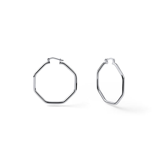 UNOAERRE - Orecchini a cerchio ottagonale