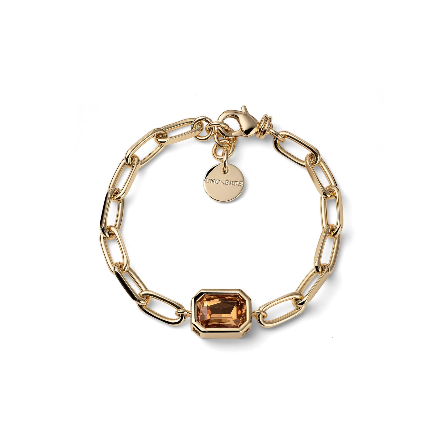 UNOAERRE - Bracciale Joya catena e cristallo giallo