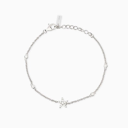 MABINA - Bracciale con stella marina in zirconi