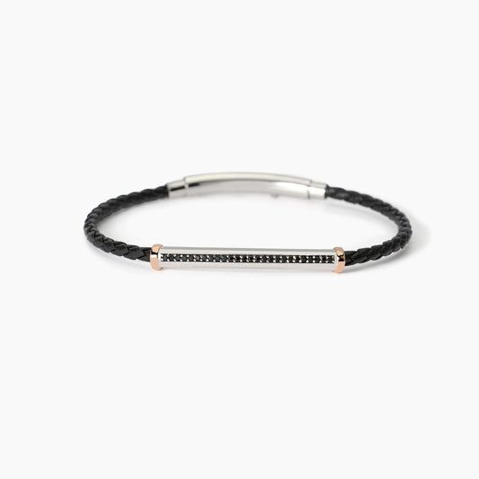 MABINA - Bracciale in lab leather con piastra Smarter