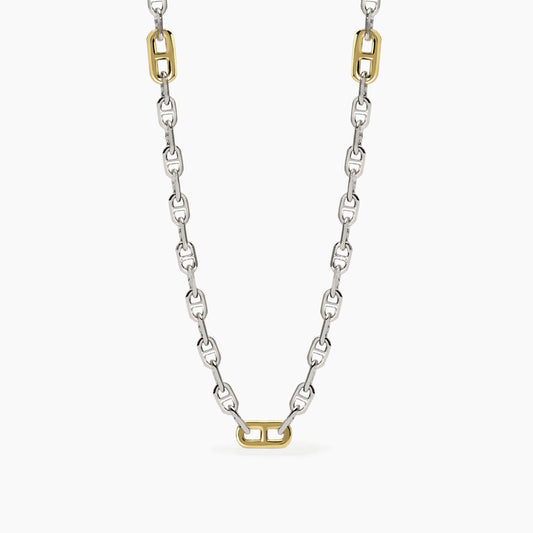 MABINA UOMO - Collana uomo con elementi placcati oro