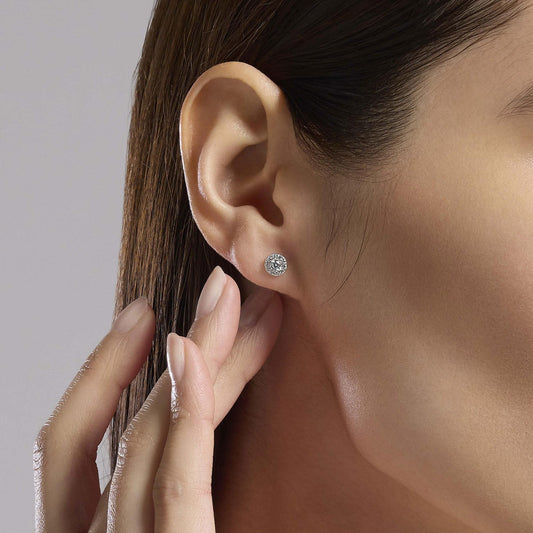 MABINA - Orecchini a lobo con zirconi