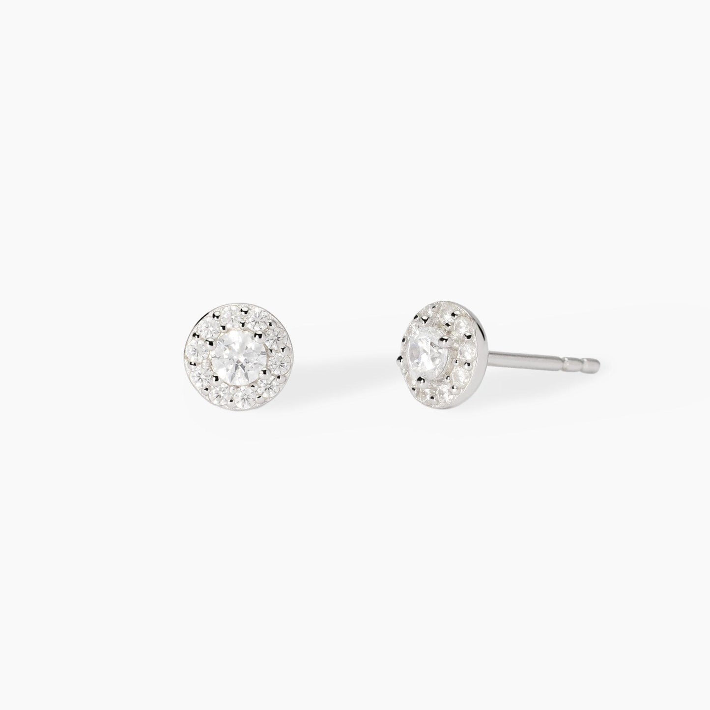 MABINA -Orecchini a lobo in argento con zirconi