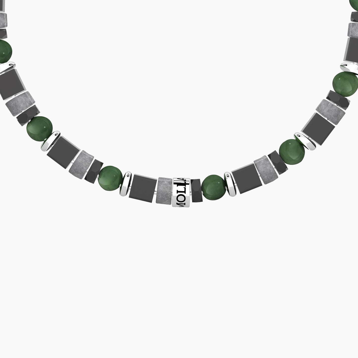 KIDULT -Bracciale uomo con pietre e scritta