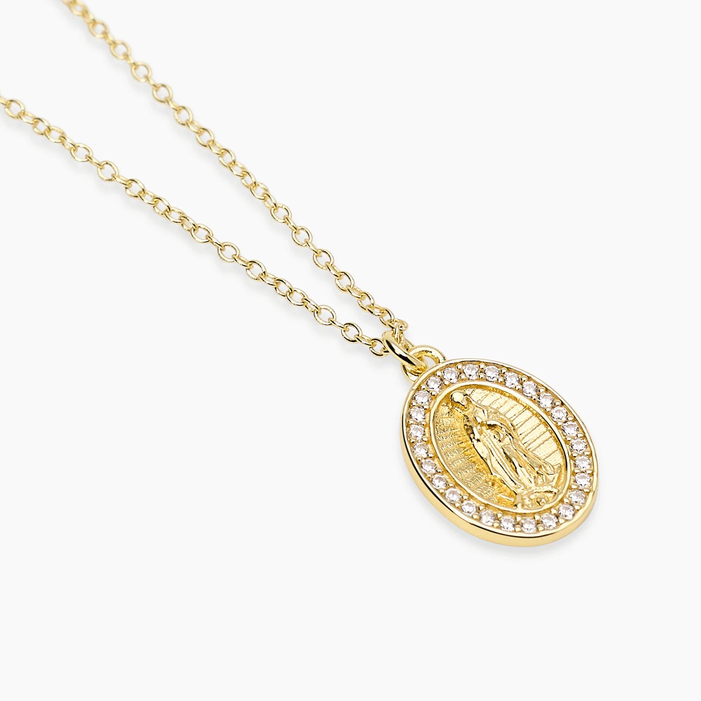 MABINA -Girocollo in bronzo e argento dorato con pendente Madonnina