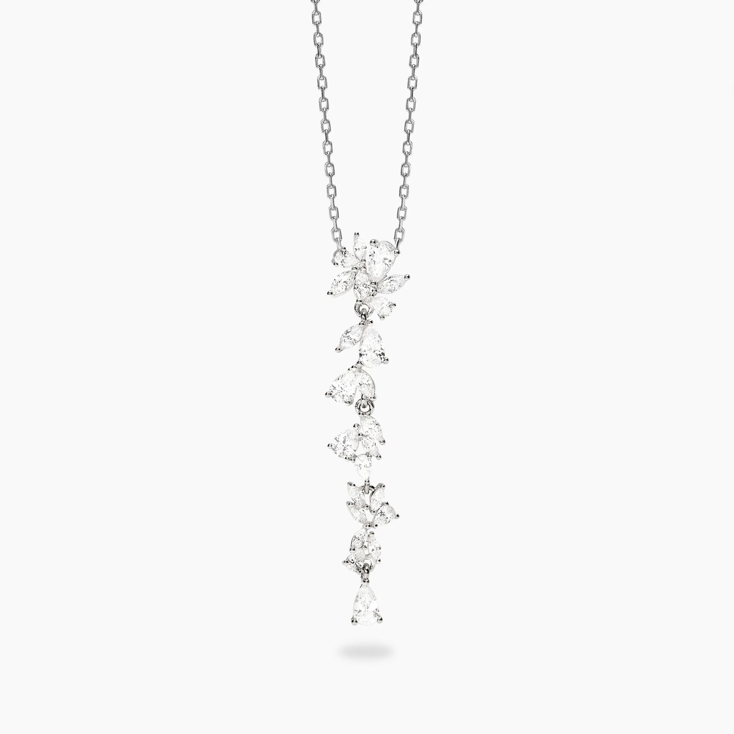 MABINA - Girocollo in bronzo e argento con pendente in zirconi