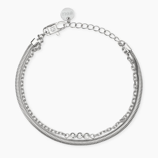 KIDULT -Bracciale con catene e cristalli