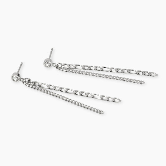 KIDULT -Orecchini con cristallo e catene