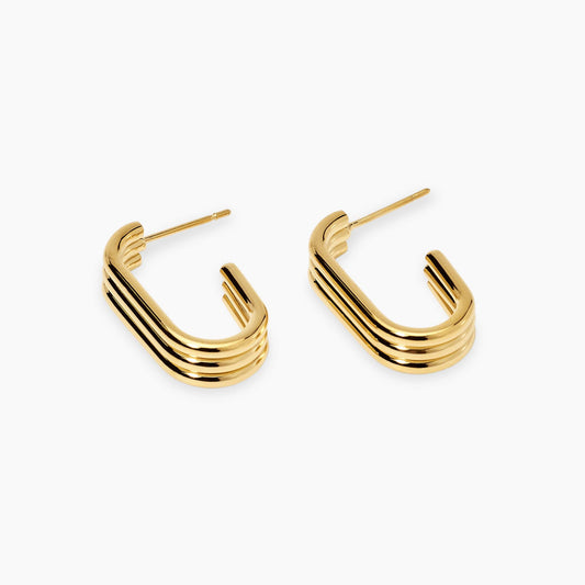 KIDULT -Orecchini in acciaio dorato