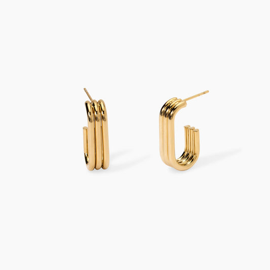KIDULT -Orecchini in acciaio dorato