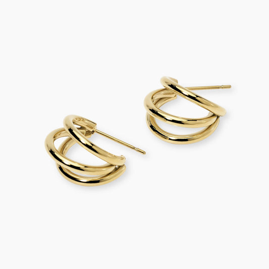 KIDULT -Orecchini dorati con semicerchi