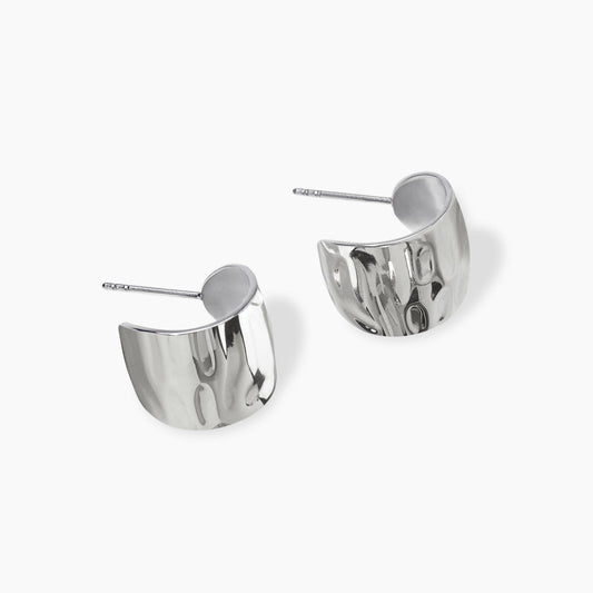 KIDULT -Orecchini semicerchio martellati