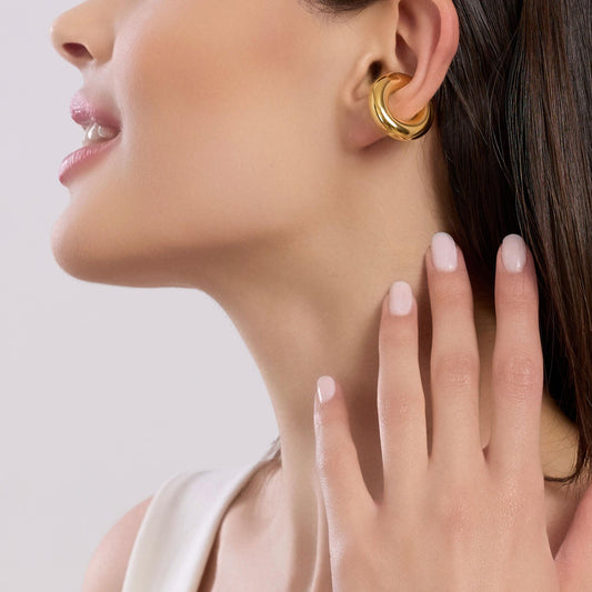 KIDULT -Orecchino ear cuff in acciaio dorato