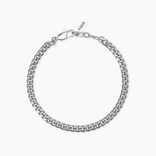 KIDULT -Bracciale in acciaio con catena groumette