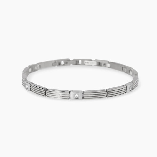 KIDULT -Bracciale in acciaio con cristalli
