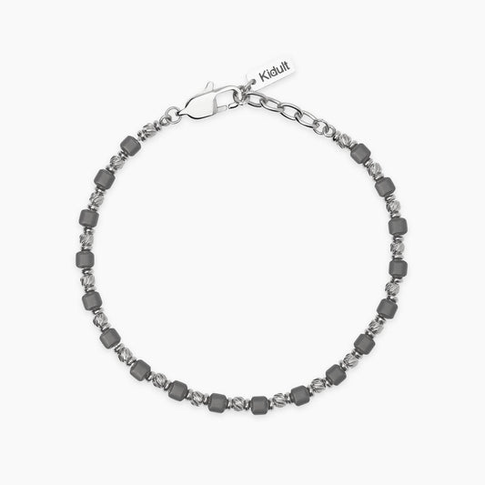 KIDULT -Bracciale in acciaio ed ematite