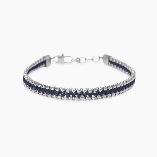 KIDULT -Bracciale in acciaio con nylon e pelle
