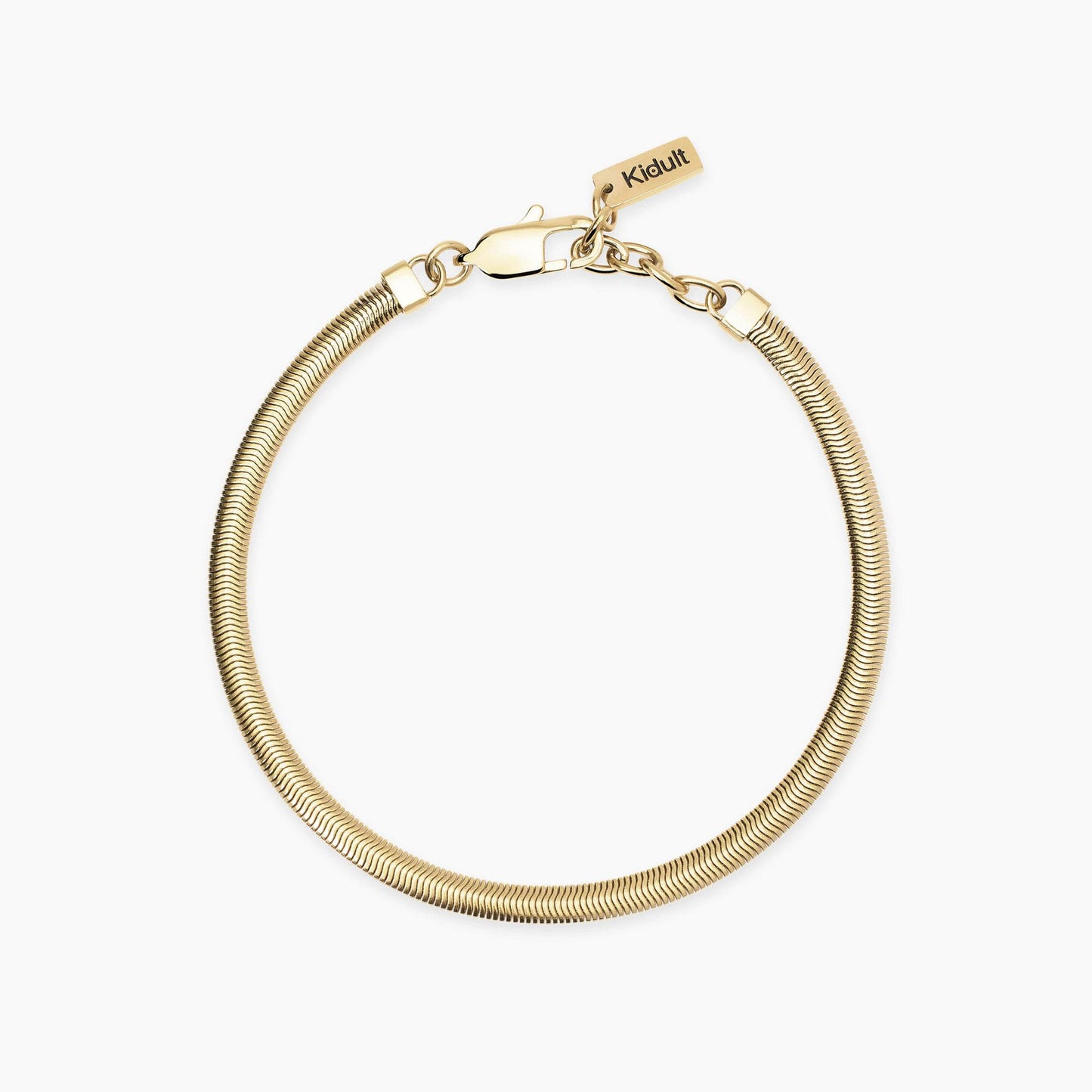 KIDULT -Bracciale dorato con catena snake