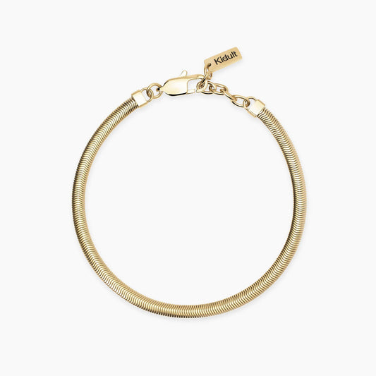 KIDULT -Bracciale dorato con catena snake