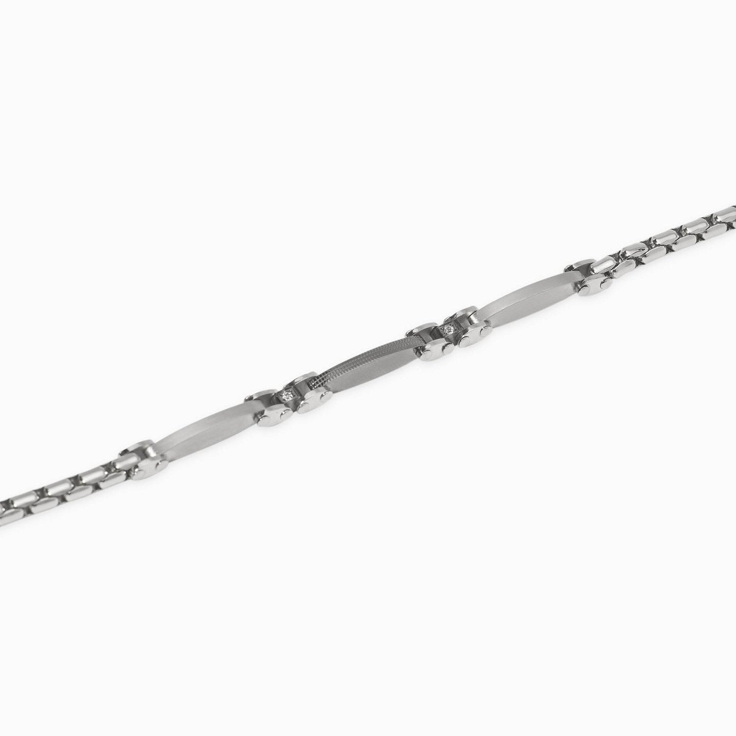 KIDULT -Bracciale in acciaio lucido e satinato  STYLE 20