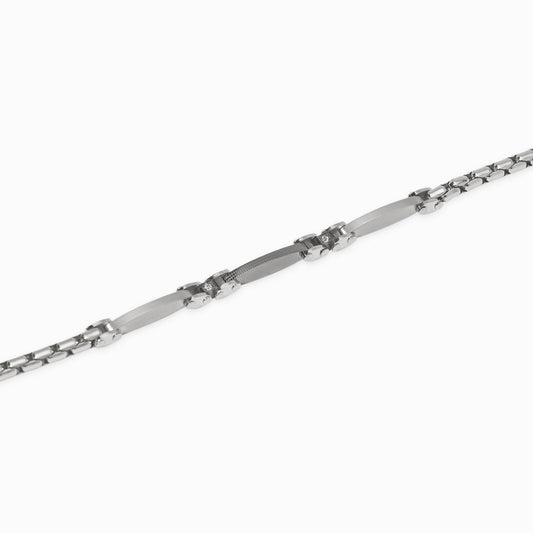 KIDULT -Bracciale in acciaio lucido e satinato  STYLE 20