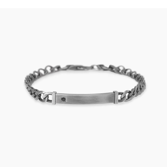 KIDULT -Bracciale in acciaio con piastra centrale