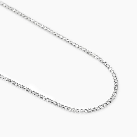 KIDULT -Collana con tennis cristalli bianchi