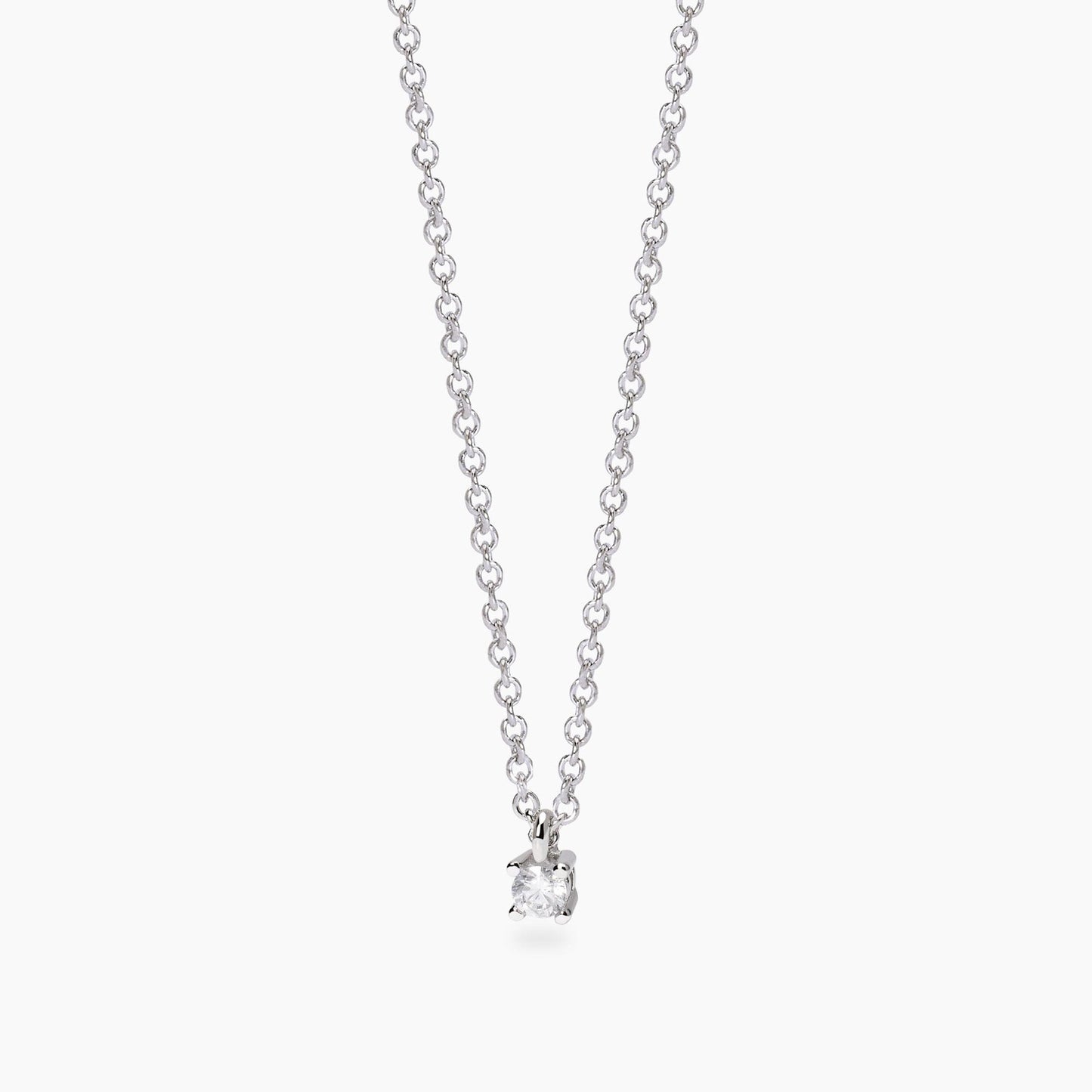 MABINA - Girocollo con diamante lab-grown 0,06 carati
