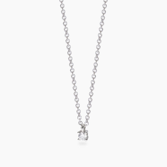 MABINA - Girocollo con diamante lab-grown 0,06 carati